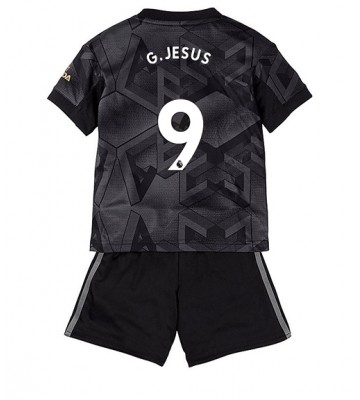 Arsenal Gabriel Jesus #9 Bortedraktsett Barn 2022-23 Kortermet (+ Korte bukser)